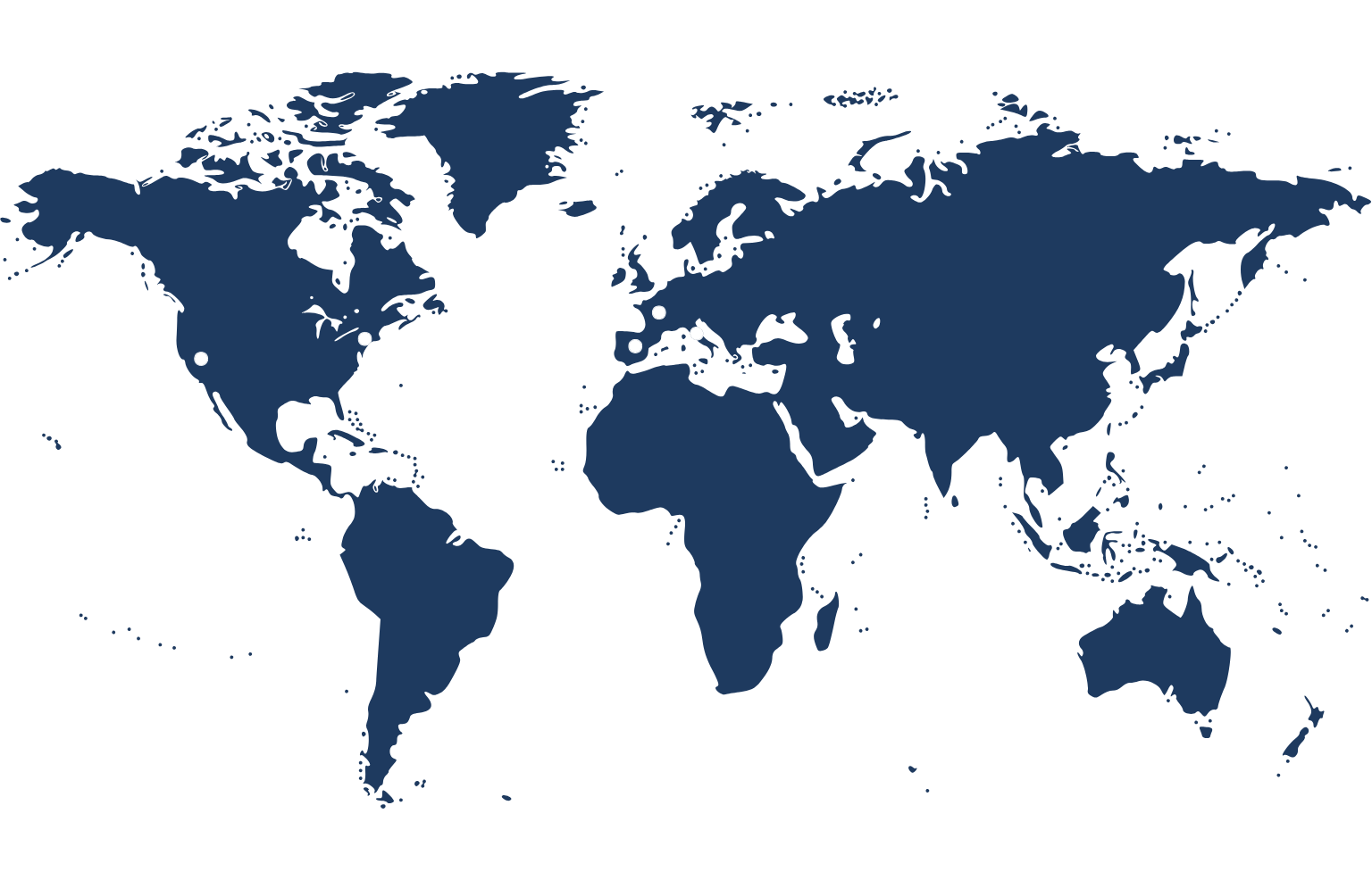 World map showing the export routes from Coquimbo, Chile, to Miami, New York, Spain, France and Italy